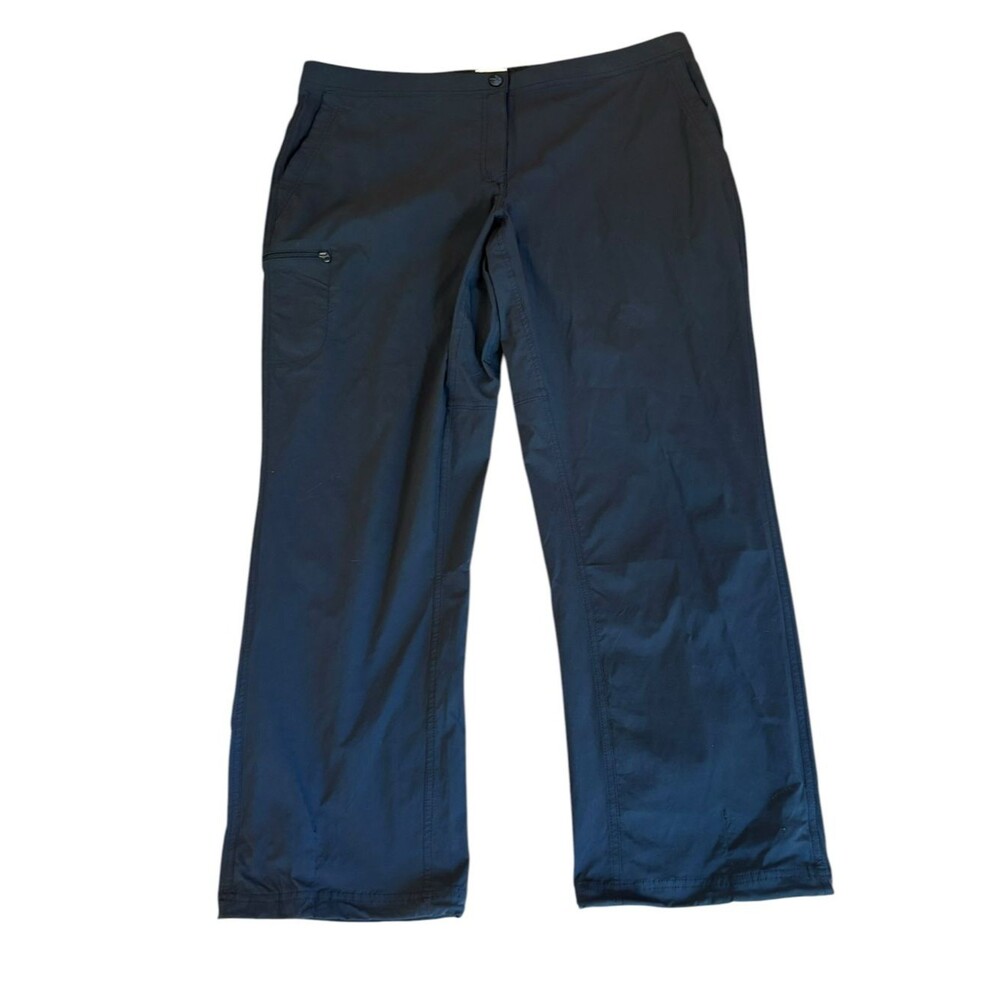 LL Bean Black Comfort Trail Pants Womens Size 20 Reg NEW Hiking Gorpcore